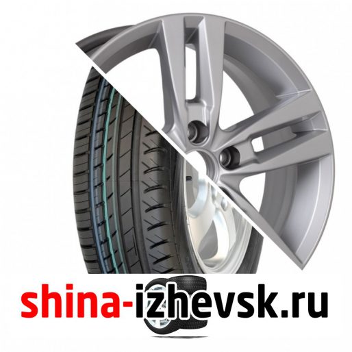 Колесо в сборе Viatti Strada (V-130) 205/55 R16 V 91 + КиК Rassvet 6.5xR16 5×112 ET50 DIA57.1 Насыщенный темно-серебристый цвет в Ижевске